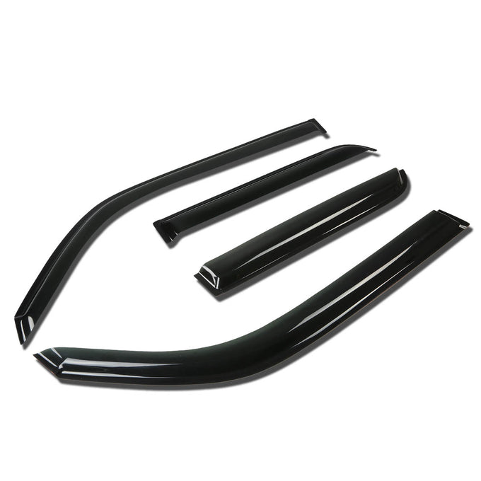 D-Motoring - Wind Deflectors - W/ 3M Adhesive Tape - Smoked - Acrylic - 4 Pcs - 10-13 Toyota 4Runner - 1
