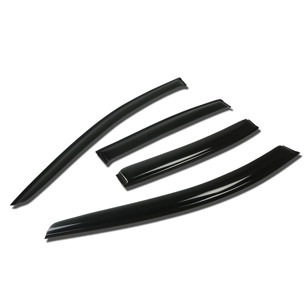 D-Motoring - Wind Deflectors - W/ 3M Adhesive Tape - Smoked - Acrylic - 4 Pcs - 08-12 Chevrolet Malibu - 1