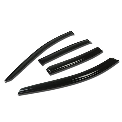 D-Motoring - Wind Deflectors - W/ 3M Adhesive Tape - Smoked - Acrylic - 4 Pcs - 08-12 Chevrolet Malibu - 1