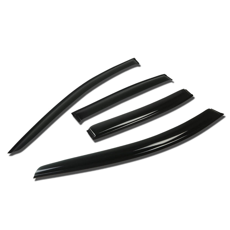 D-Motoring - Wind Deflectors - W/ 3M Adhesive Tape - Smoked - Acrylic - 4 Pcs - 08-12 Chevrolet Malibu - 1