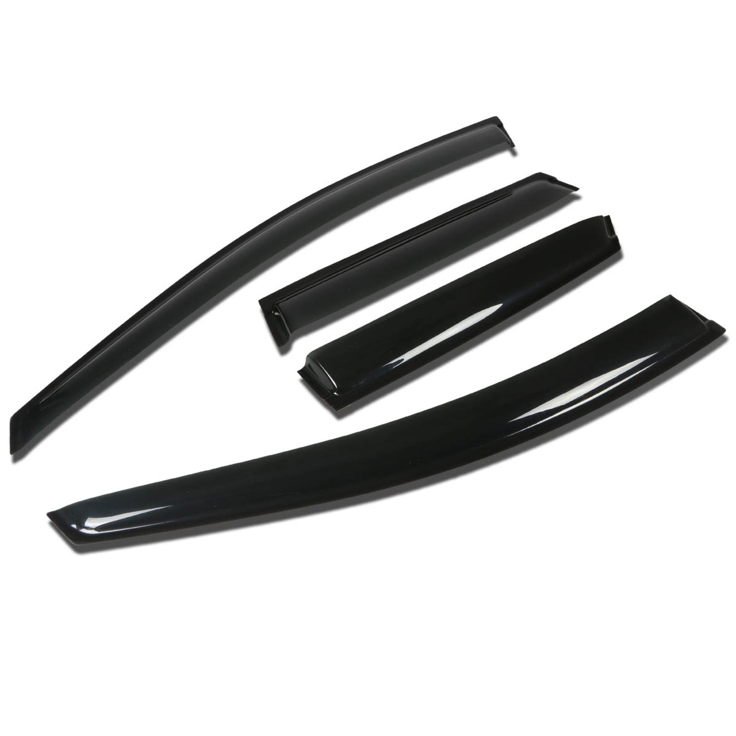 D-Motoring - Wind Deflectors - W/ 3M Adhesive Tape - Smoked - Acrylic - 4 Pcs - 08-11 Mazda CX-7 - 1