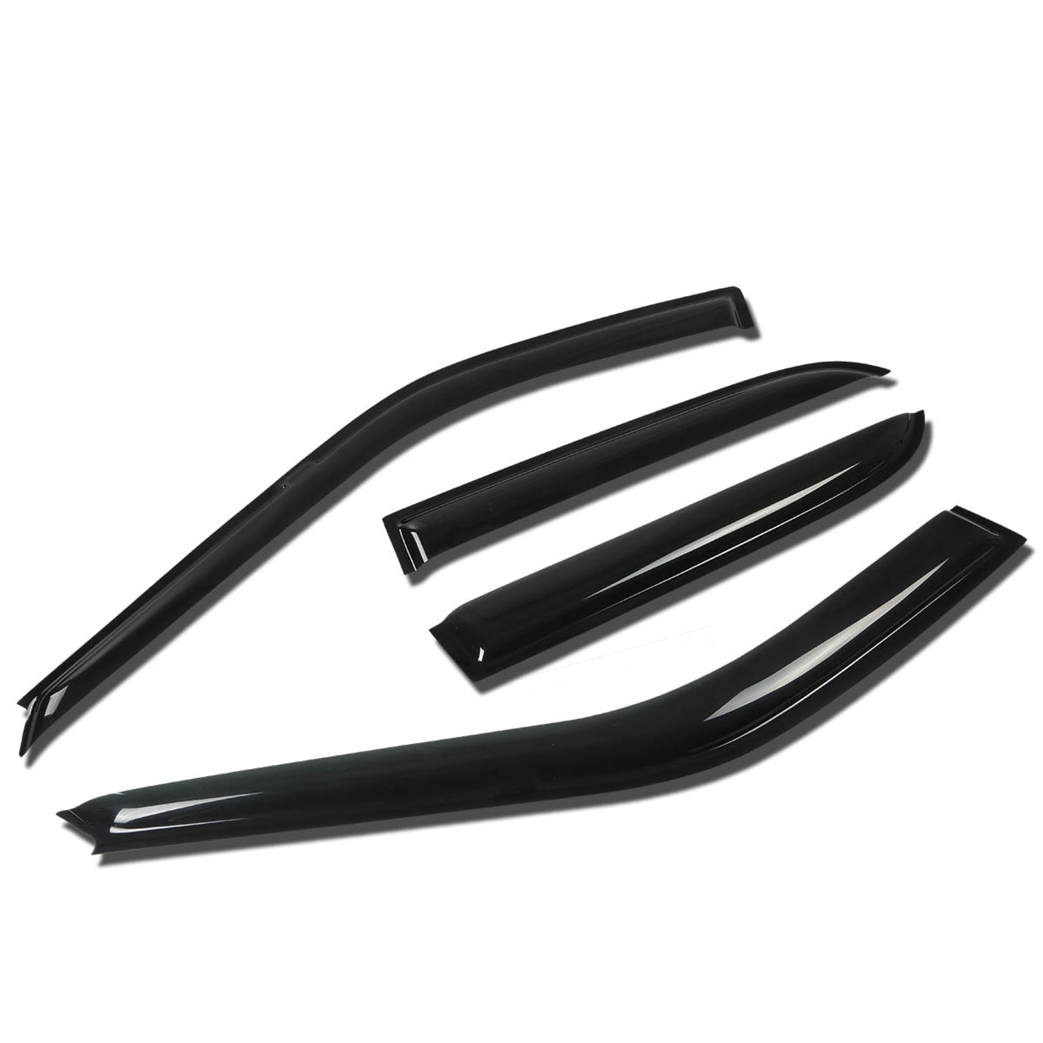 D-Motoring - Wind Deflectors - W/ 3M Adhesive Tape - Smoked - Acrylic - 4 Pcs - 90-93 Honda Accord - 1