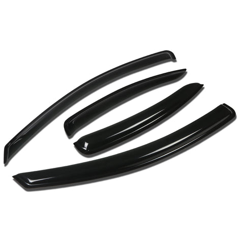 D-Motoring - Wind Deflectors - W/ 3M Adhesive Tape - Smoked - Acrylic - 4 Pcs - 04-10 Mitsubishi Galant - 1
