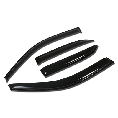 D-Motoring - Wind Deflectors - W/ 3M Adhesive Tape - Smoked - Acrylic - 4 Pcs - 92-96 Toyota Camry 4-Door - 1