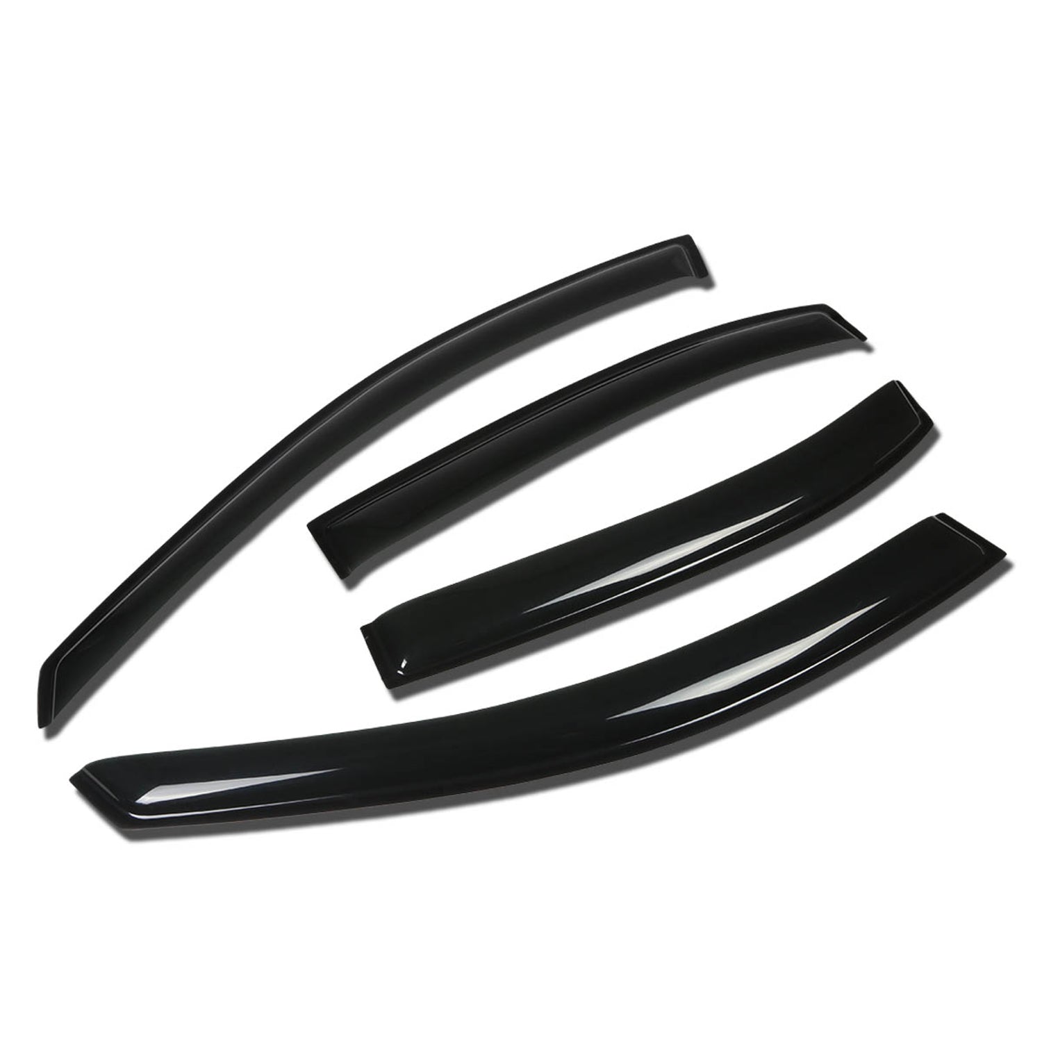 D-Motoring - Wind Deflectors - W/ 3M Adhesive Tape - Smoked - Acrylic - 4 Pcs - 06-10 Hyundai Sonata 4-Door - 1