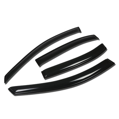 D-Motoring - Wind Deflectors - W/ 3M Adhesive Tape - Smoked - Acrylic - 4 Pcs - 06-10 Hyundai Sonata 4-Door - 1