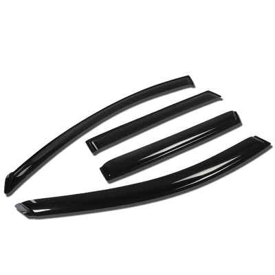 D-Motoring - Wind Deflectors - W/ 3M Adhesive Tape - Smoked - Acrylic - 4 Pcs - 09-14 Nissan Rogue - 1