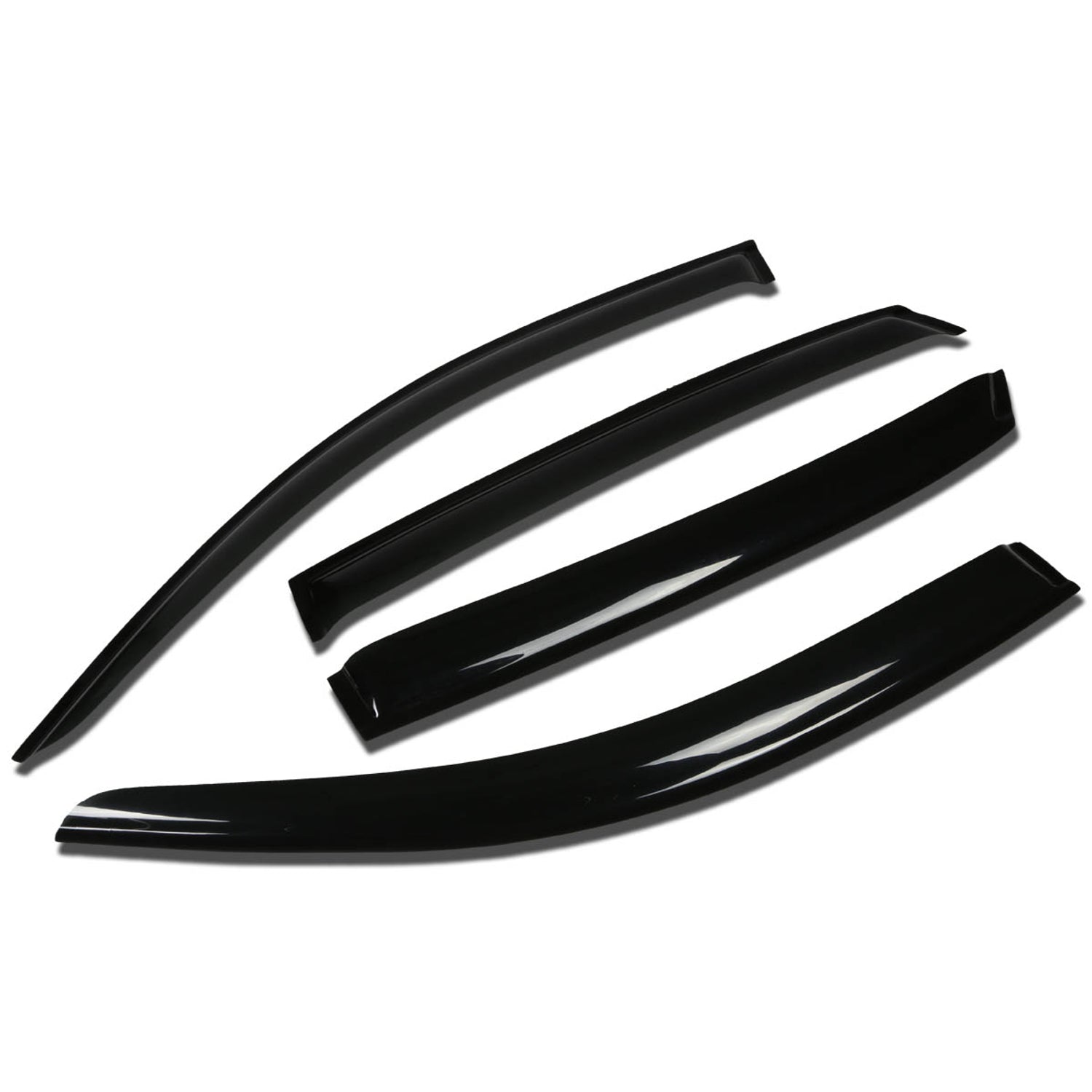 D-Motoring - Wind Deflectors - W/ 3M Adhesive Tape - Smoked - Acrylic - 4 Pcs - 95-99 Toyota Avalon 4-Door - 1