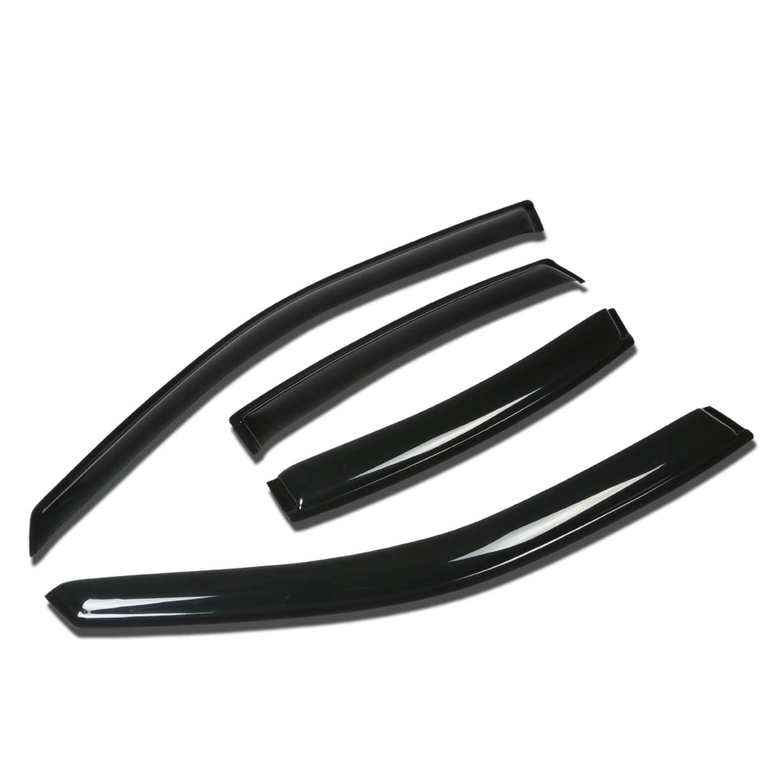 D-Motoring - Wind Deflectors - W/ 3M Adhesive Tape - Smoked - Acrylic - 4 Pcs - 00-05 Pontiac Bonneville - 1