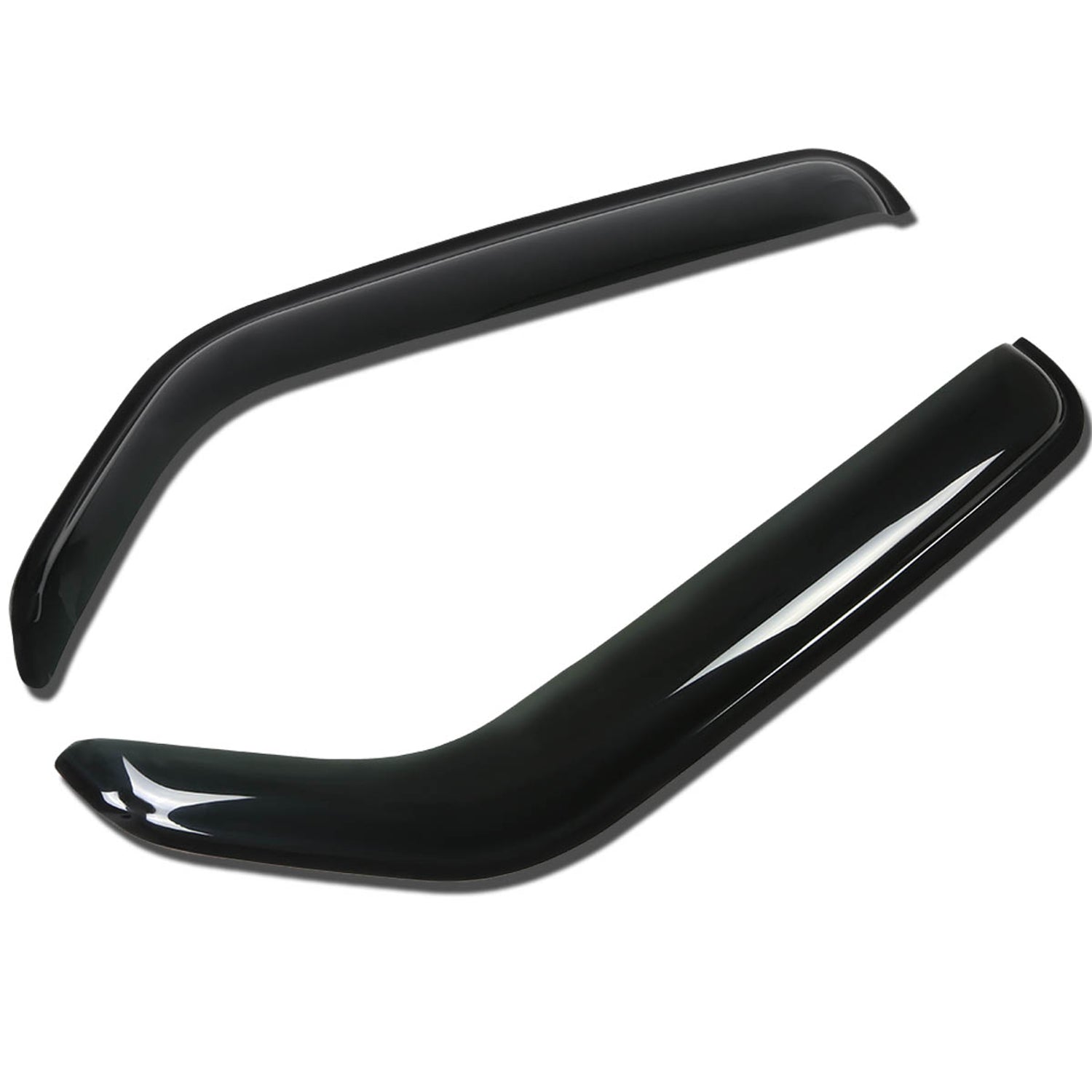 D-Motoring - Wind Deflectors - W/ 3M Adhesive Tape - Smoked - Acrylic - 2 Pcs - Dodge B1500 / B2500 / B3500 / Dodge Ram 1500 / 2 500 / 3 500 Van - 1