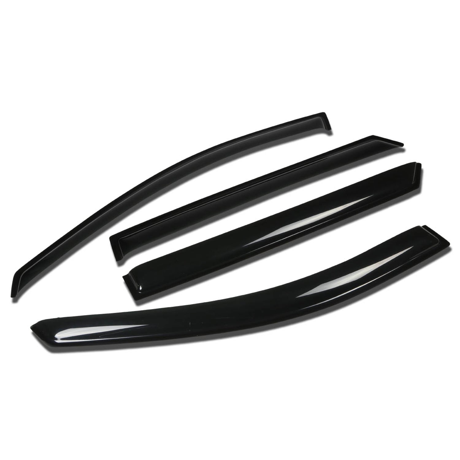 D-Motoring - Wind Deflectors - W/ 3M Adhesive Tape - Smoked - Acrylic - 4 Pcs - 07-10 Kia Rondo 4-Door - 1