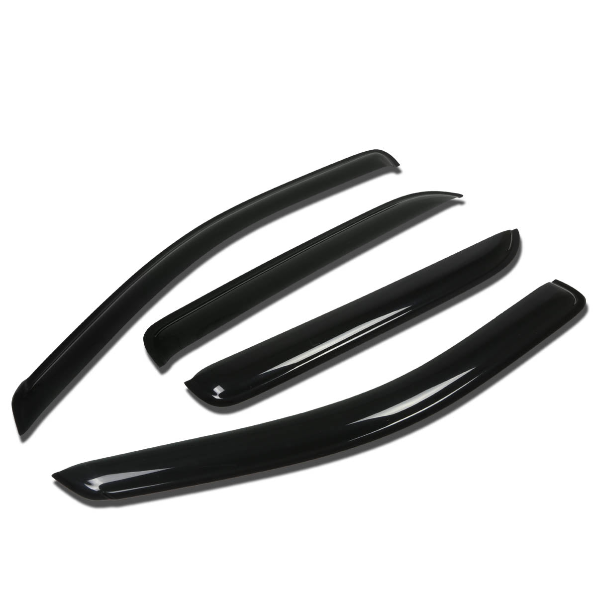 D-Motoring - Wind Deflectors - W/ 3M Adhesive Tape - Smoked - Acrylic - 4 Pcs - Ford Freestyle / Ford Taurus X - 1