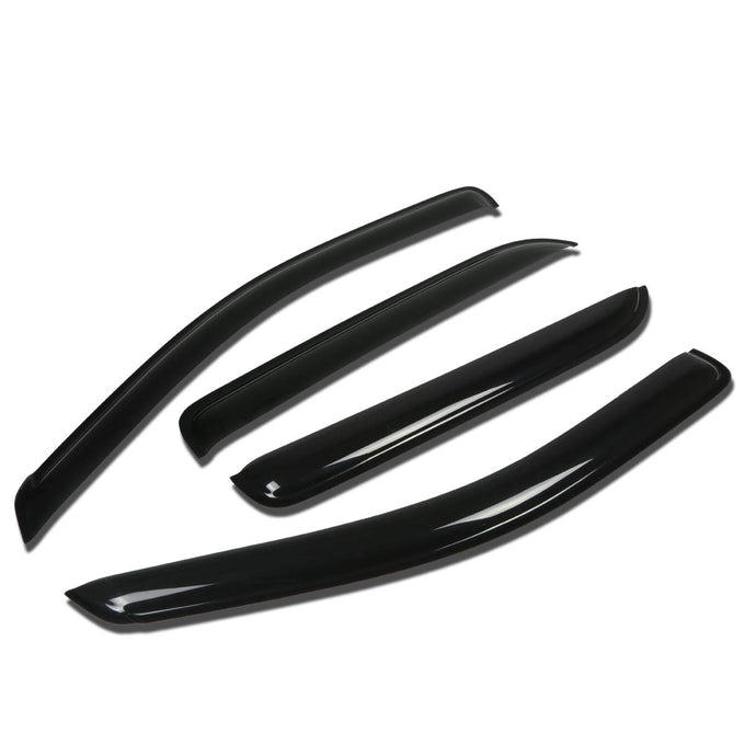 D-Motoring - Wind Deflectors - W/ 3M Adhesive Tape - Smoked - Acrylic - 4 Pcs - Ford Freestyle / Ford Taurus X - 1