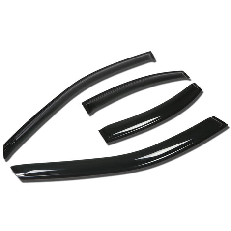D-Motoring - Wind Deflectors - W/ 3M Adhesive Tape - Smoked - Acrylic - 4 Pcs - 00-06 Lincoln LS - 1