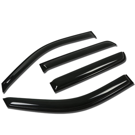 D-Motoring - Wind Deflectors - W/ 3M Adhesive Tape - Smoked - Acrylic - 4 Pcs - 07-14 Cadillac Escalade - 1