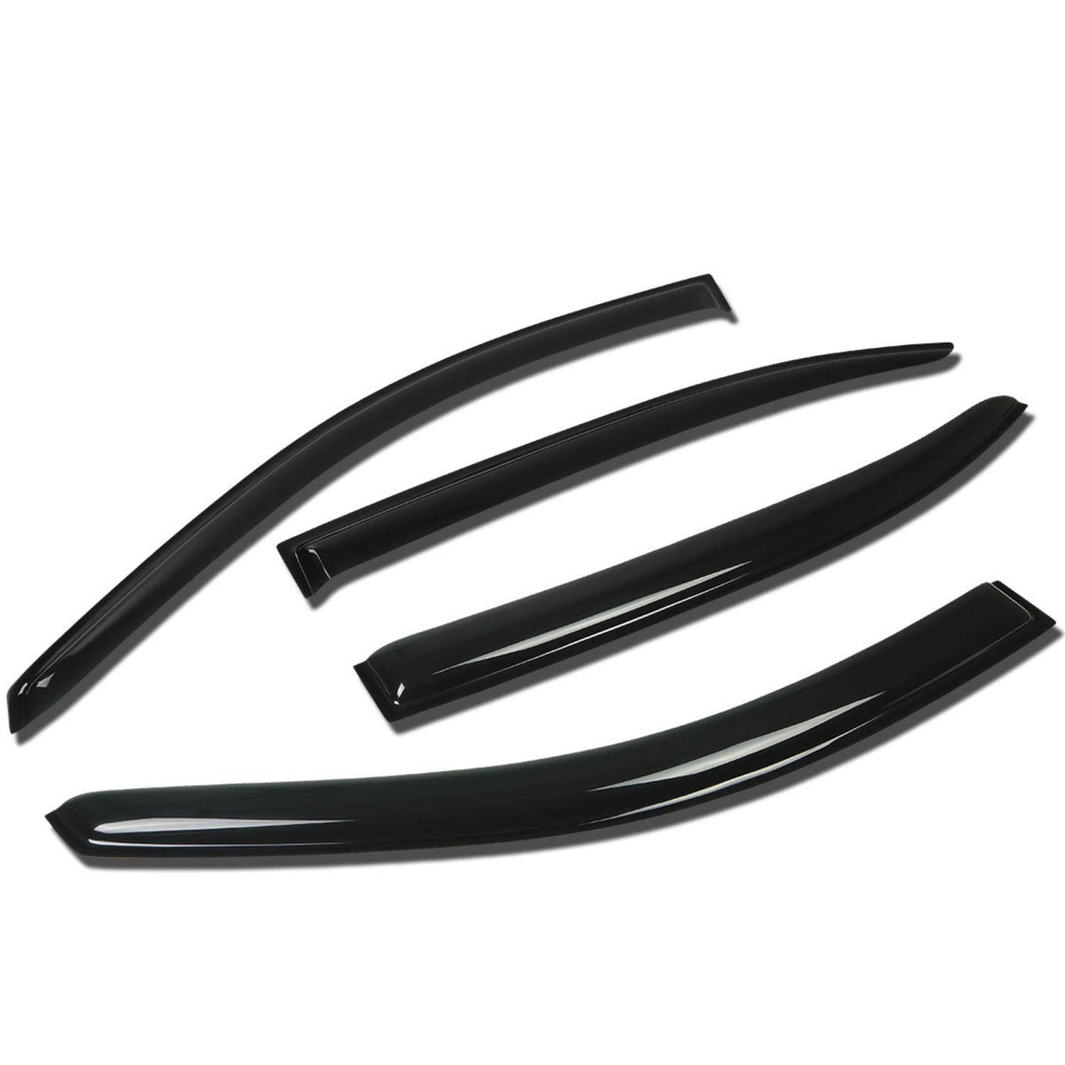 D-Motoring - Wind Deflectors - W/ 3M Adhesive Tape - Smoked - Acrylic - 4 Pcs - 08-12 Honda Accord 4-Door - 1