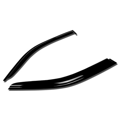 D-Motoring - Wind Deflectors - W/ 3M Adhesive Tape - Smoked - Acrylic - 2 Pcs - 05-18 Nissan Frontier King Cab - 1