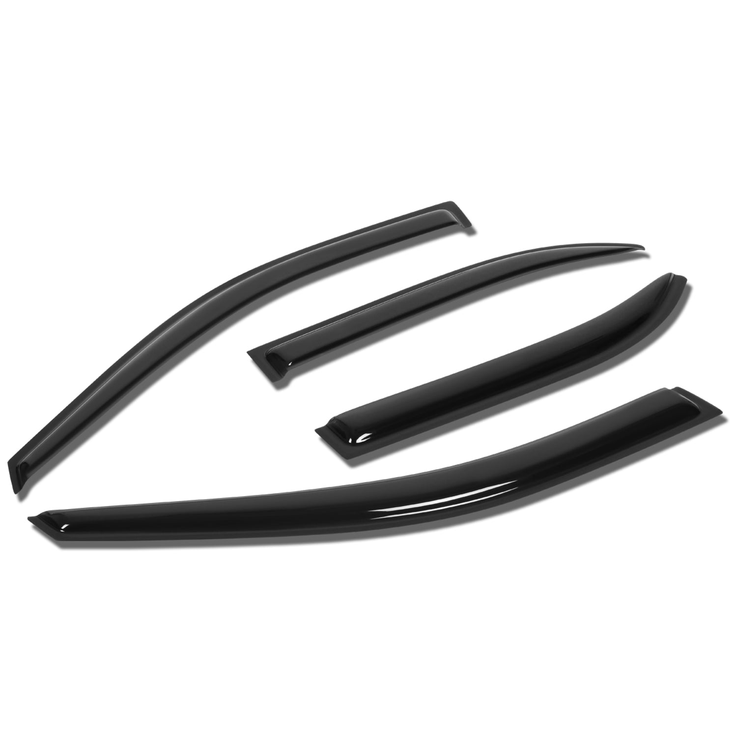 D-Motoring - Wind Deflectors - W/ 3M Adhesive Tape - Smoked - Acrylic - Pair - 93-97 Toyota Corolla Sedan  - 1
