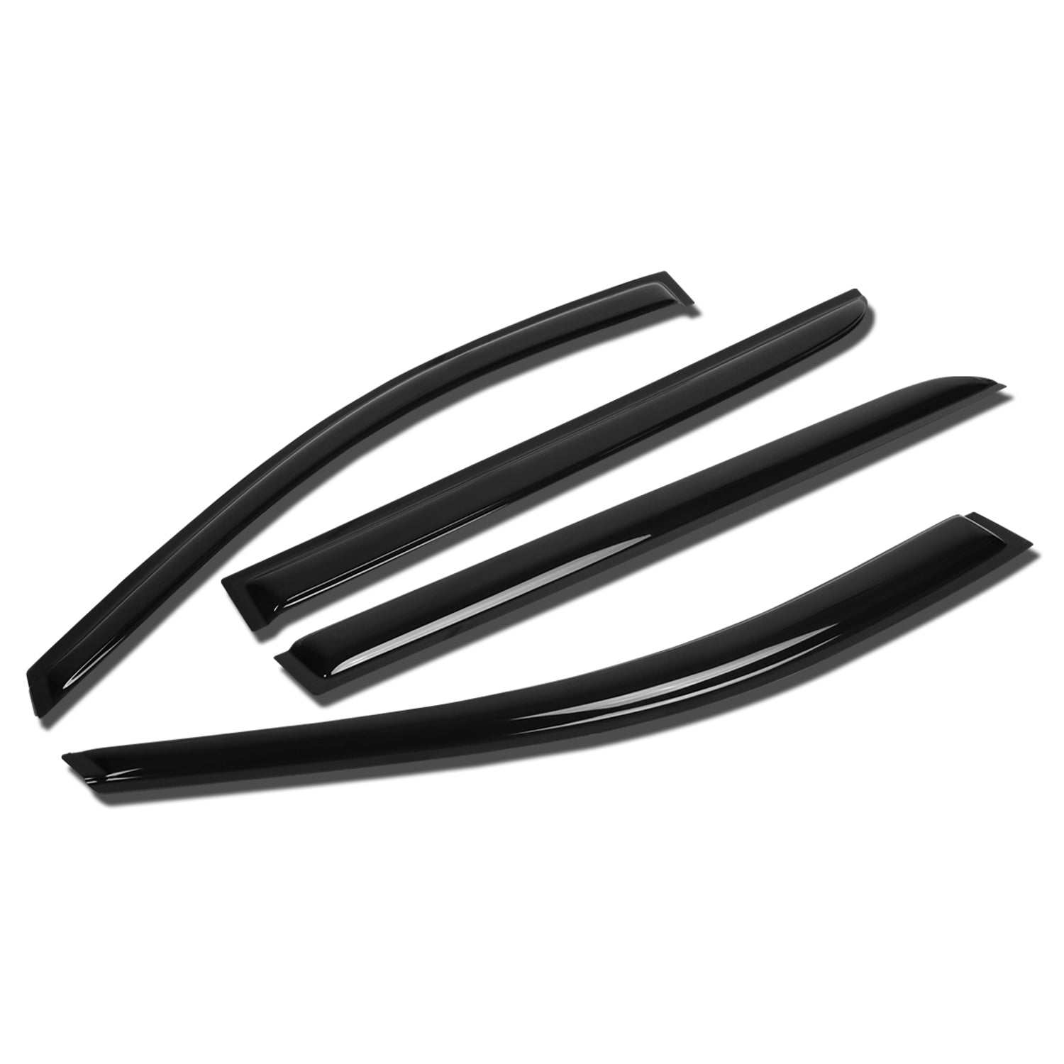 D-Motoring - Wind Deflectors - W/ 3M Adhesive Tape - Smoked - Acrylic - 4 Pcs - 08-14 Dodge Avenger - 1