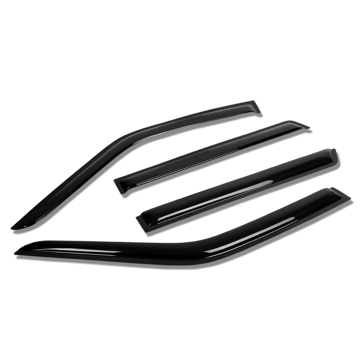 D-Motoring - Wind Deflectors - W/ 3M Adhesive Tape - Smoked - Acrylic - 4 Pcs - Nissan Pathfinder / Infiniti QX4 - 1