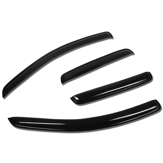 D-Motoring - Wind Deflectors - W/ 3M Adhesive Tape - Smoked - Acrylic - Set of 4 - 04-06 Chevy Aveo Hatchback - 1
