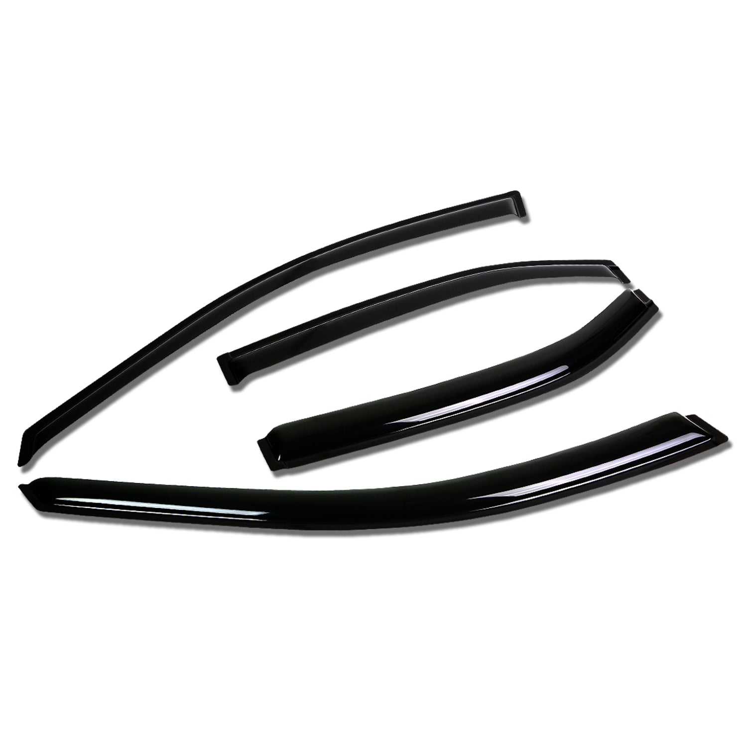 D-Motoring - Wind Deflectors - W/ 3M Adhesive Tape - Smoked - Acrylic - 4 Pcs - 99-03 Acura TL - 1