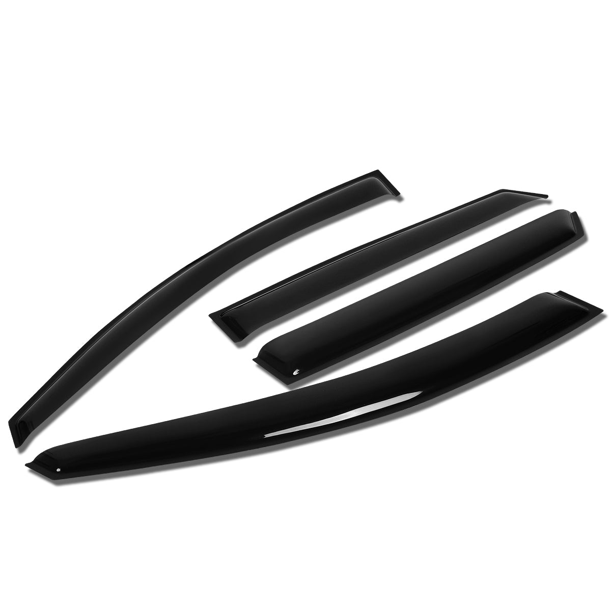 D-Motoring - Wind Deflectors - W/ 3M Adhesive Tape - Smoked - Acrylic - Pair - 10-15 Hyundai Tucson - 1