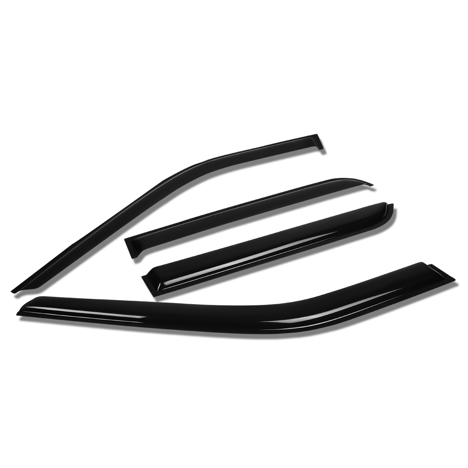 D-Motoring - Wind Deflectors - W/ 3M Adhesive Tape - Smoked - Acrylic - 4 Pcs - 13-16 Ford Escape  - 1