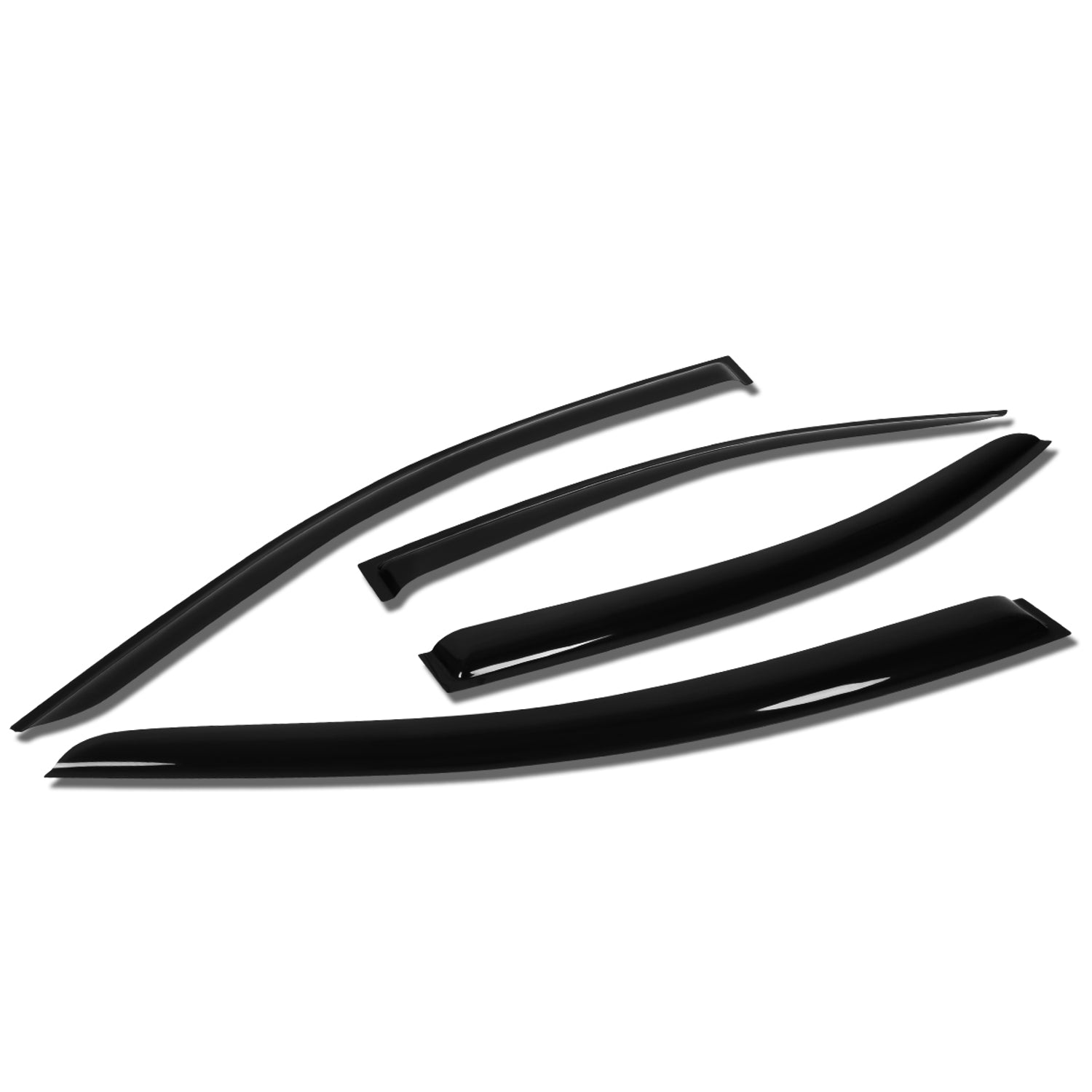 D-Motoring - Wind Deflectors - W/ 3M Adhesive Tape - Smoked - Acrylic - Pair - 12-16 Chevy Sonic Sedan - 1