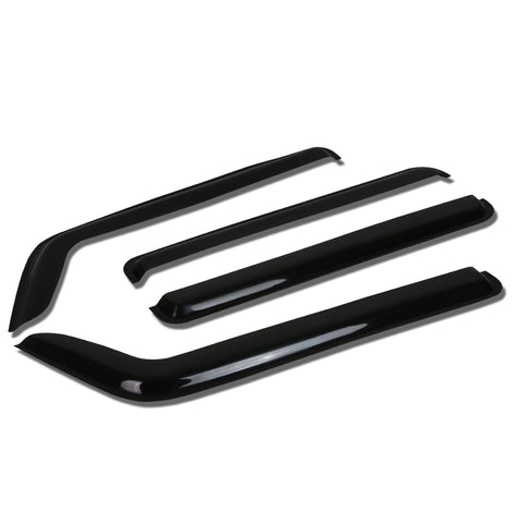 D-Motoring - Wind Deflectors - W/ 3M Adhesive Tape - Smoked - Acrylic - Pair - 06-10 Hummer H3 - 1