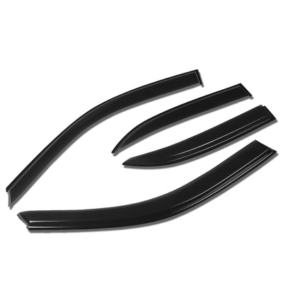 D-Motoring - Wind Deflectors - W/ 3M Adhesive Tape - Smoked - Acrylic - 4 Pcs - 93-97 Mazda 626 - 1