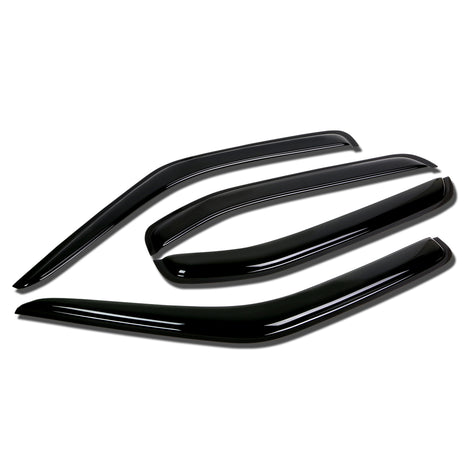 D-Motoring - Wind Deflectors - W/ 3M Adhesive Tape - Smoked - Acrylic - 4 Pcs - 00-04 Nissan Xterra - 1