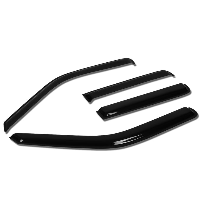 D-Motoring - Wind Deflectors - W/ 3M Adhesive Tape - Smoked - Acrylic - Pair - 93-98 Volkswagen Golf 4-Door / Jetta 4-Door - 1
