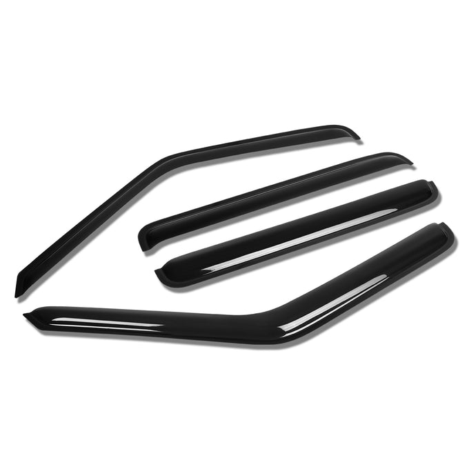 D-Motoring - Wind Deflectors - W/ 3M Adhesive Tape - Smoked - Acrylic - 4 Pcs - Chevy S10 Screw  Cab /  GMC Sonoma Crew Cab - 1