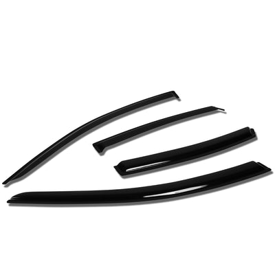 D-Motoring - Wind Deflectors - W/ 3M Adhesive Tape - Smoked - Acrylic - Pair - 13-17 Nissan Altima Sedan - 1
