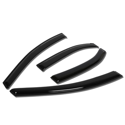 D-Motoring - Wind Deflectors - W/ 3M Adhesive Tape - Smoked - Acrylic - 4 Pcs - 12-16 Kia Rio Hatchback - 1