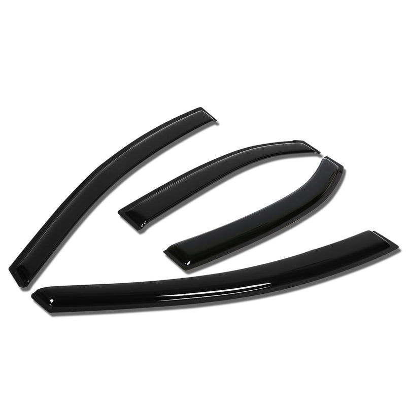 D-Motoring - Wind Deflectors - W/ 3M Adhesive Tape - Smoked - Acrylic - 4 Pcs - 12-16 Kia Rio Hatchback - 1