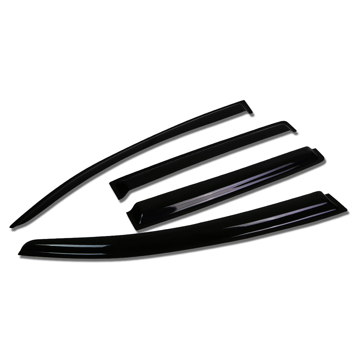 D-Motoring - Wind Deflectors - W/ 3M Adhesive Tape - Smoked - Acrylic - 4 Pcs - 11-14 Chevy Spark - 1