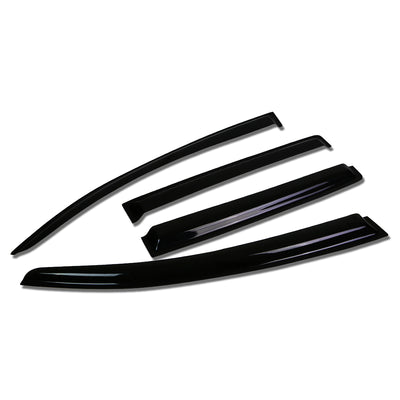D-Motoring - Wind Deflectors - W/ 3M Adhesive Tape - Smoked - Acrylic - 4 Pcs - 11-14 Chevy Spark - 1