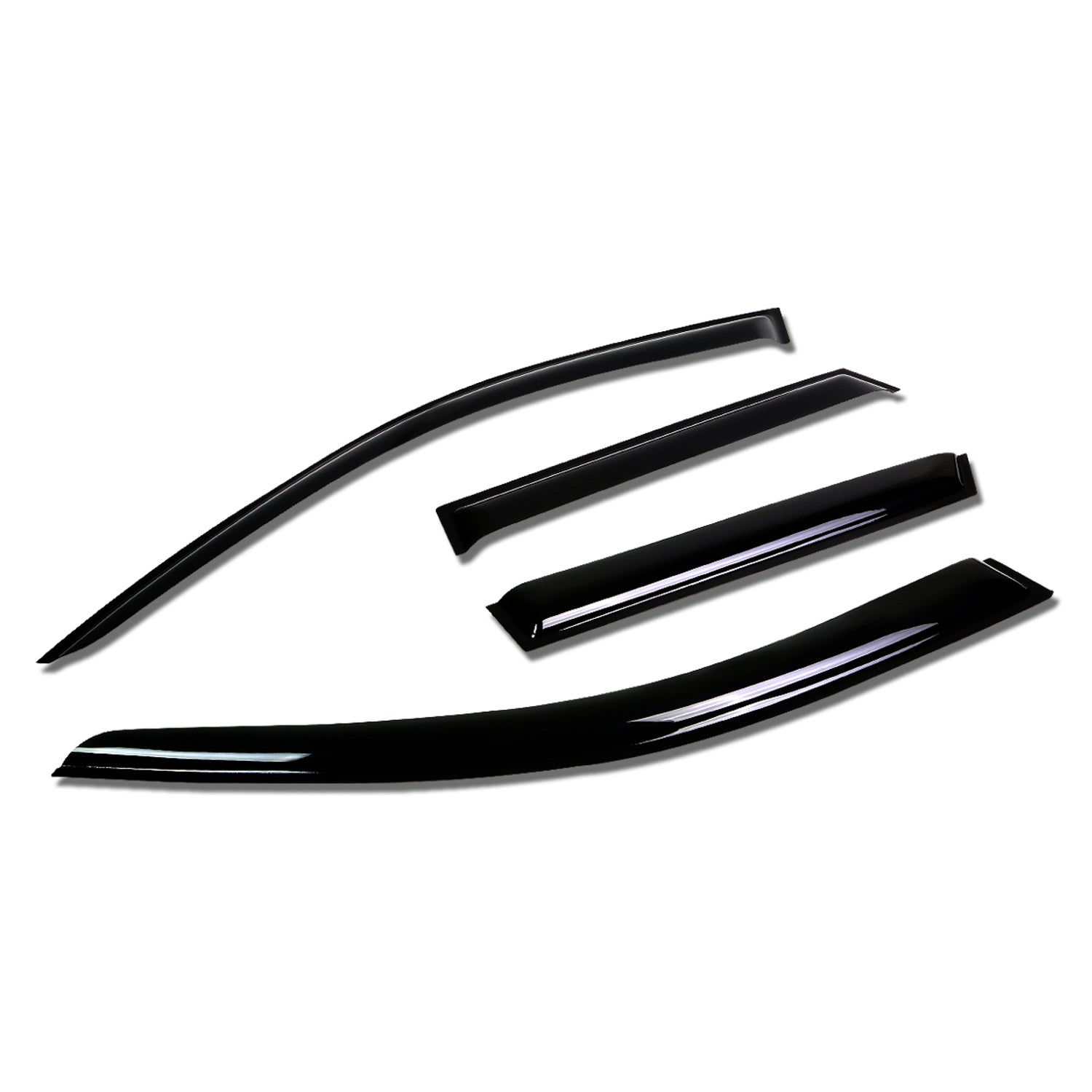 D-Motoring - Wind Deflectors - W/ 3M Adhesive Tape - Smoked - Acrylic - 4 Pcs - Audi A4 Wagon / A4 Quattro Wagon / S4 Wagon  - 1