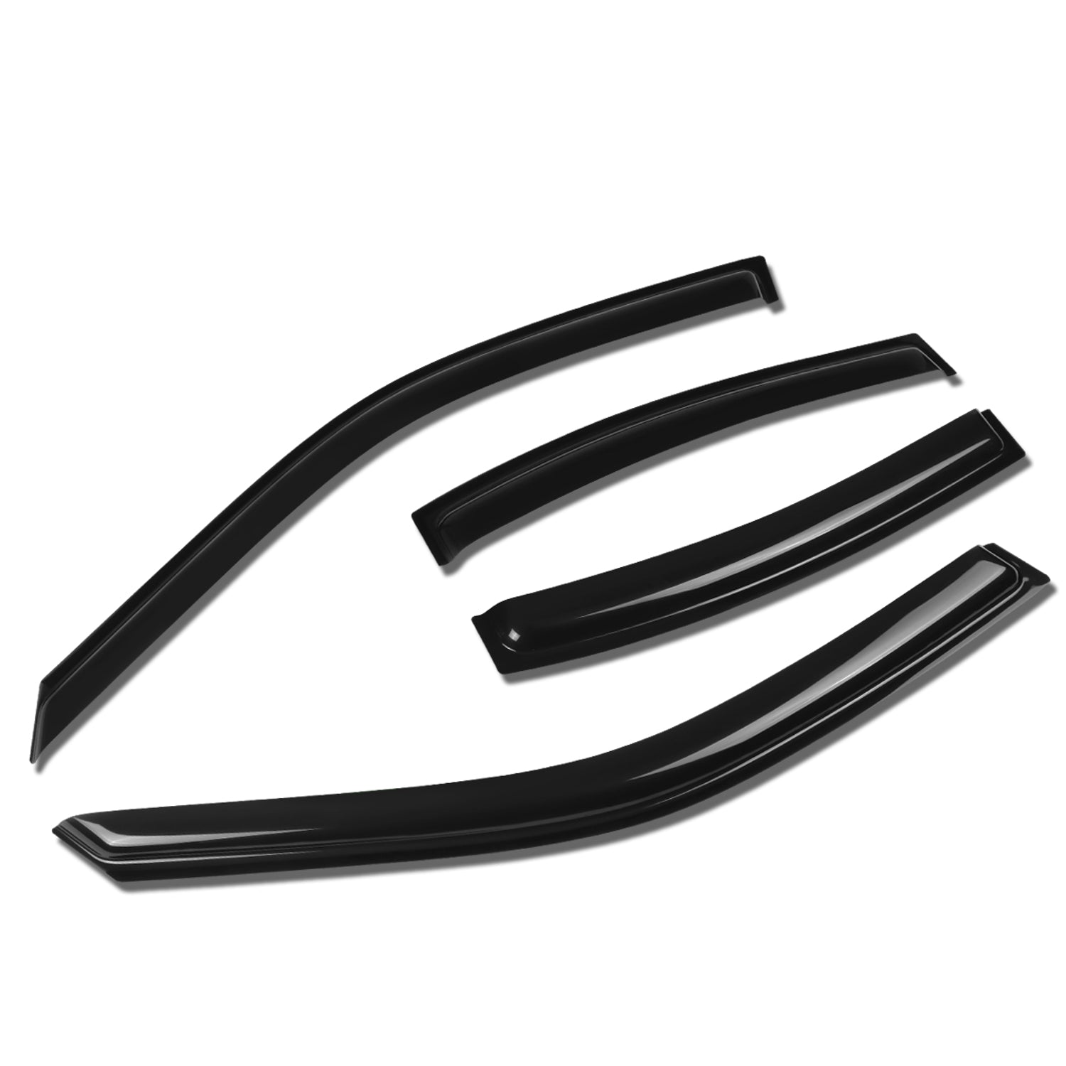D-Motoring - Wind Deflectors - W/ 3M Adhesive Tape - Smoked - Acrylic - 4 Pcs - 00-05 BMW E46 Wagon  - 1