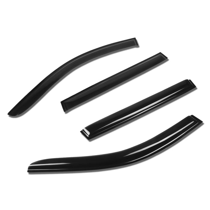 D-Motoring - Wind Deflectors - W/ 3M Adhesive Tape - Smoked - Acrylic - Set of 4 - BMW 535xi Wagon / 535i xDrive Wagon / 535i / 530xi - 1