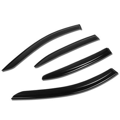 D-Motoring - Wind Deflectors - W/ 3M Adhesive Tape - Smoked - Acrylic - Set of 4 - 10-13 Mazda 3 Hatchback - 1