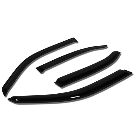 D-Motoring - Wind Deflectors - W/ 3M Adhesive Tape - Smoked - Acrylic - Pair - Mercedes E300 / E320 Sedan / E420 / E430 / E55 AMG - 1