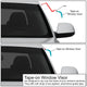 D-Motoring - Wind Deflectors - W/ 3M Adhesive Tape - Smoked - Acrylic - 4 Pcs - 00-05 BMW E46 Wagon  - 2