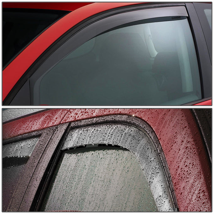 D-Motoring - Wind Deflectors - W/ 3M Adhesive Tape - Smoked - Acrylic - 2 Pcs - 05-09 Scion tC 2-Dr Coupe - 3