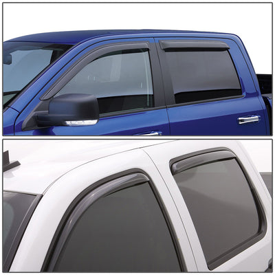 D-Motoring - Wind Deflectors - W/ 3M Adhesive Tape - Smoked - Acrylic - 4 Pcs - 92-00 Mitsubishi Montero - 4