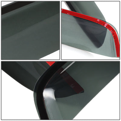 D-Motoring - Wind Deflectors - W/ 3M Adhesive Tape - Smoked - Acrylic - 4 Pcs - 92-00 Mitsubishi Montero - 5