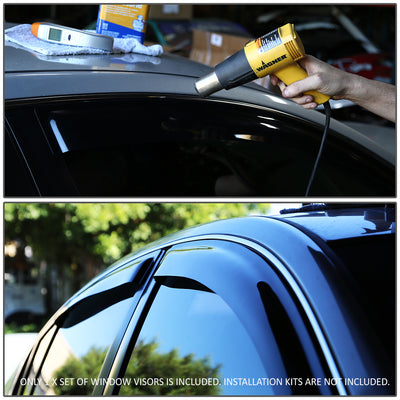D-Motoring - Wind Deflectors - W/ 3M Adhesive Tape - Smoked - Acrylic - Set of 4 - BMW 535xi Wagon / 535i xDrive Wagon / 535i / 530xi - 7