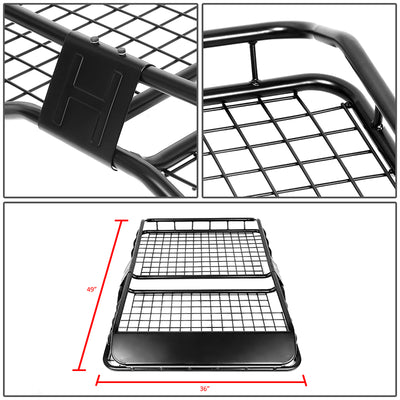49 in. L x 36 in. W x 7 in. H Roof Rack Cargo Carrier Storage Basket<br>Universal